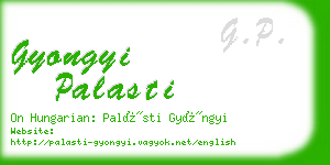 gyongyi palasti business card